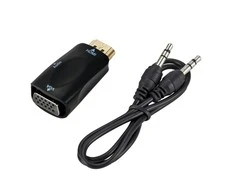 RoGer Adapteris to Transfer HDMI to VGA (+Audio) Juodas