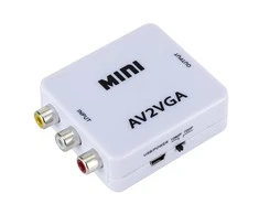 „RoGer“ adapteris RCA į VGA signalo perdavimui (+garsas) Baltas