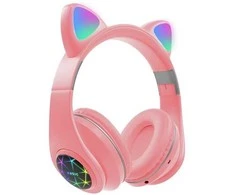 RoGer Cat M2 Bluetooth Ausinės su Cat Ears LED