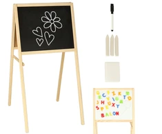 RoGer dvipusė magnetinė medinė lenta + edukaciniai priedai