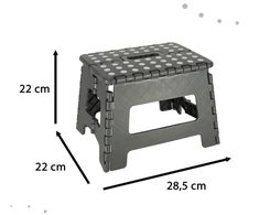 Roger Neslystanti sulankstoma taburetė 22cm tamsiai pilka