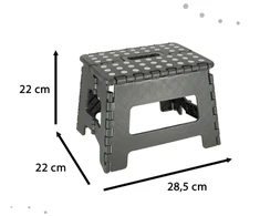 Roger Neslystanti sulankstoma taburetė 22cm tamsiai pilka