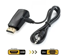 RoGer HDMI to VGA (+Audio) Converter juodas