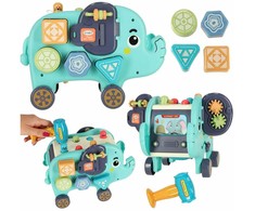 Roger Interaktyvus montessori dramblių rūšiuotuvas 26cm plaktukas