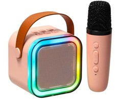 RoGer K12 Bluetooth Karaoke Kit RGB / 6W / pink