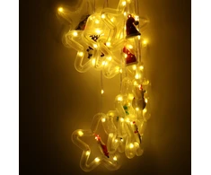 Roger LED užuolaidų žibintai su figūromis 3 m 125LED šiltai baltos spalvos