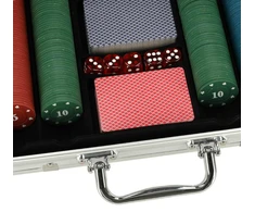 Roger Pokerio rinkinys dėkle 500 žetonų 2 kortų pakuotės