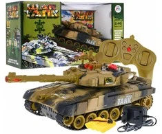 RoGer R/C Tank dykumos kamufliažinis žaislinis automobilis 2,4 GHz
