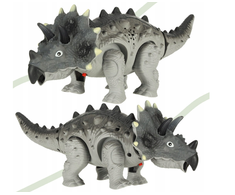 KIK Nuotoliniu būdu valdomas dinozauras RC Triceratops vaikšto šviečia riaumoja
