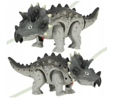 KIK Nuotoliniu būdu valdomas dinozauras RC Triceratops vaikšto šviečia riaumoja