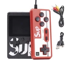 RoGer Retro mini Game console with 400 games / 3 inch color screen / TV output / Juodas + Remote