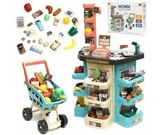 RoGer Set "Supermarket" with cash register, shopping cart and accessories