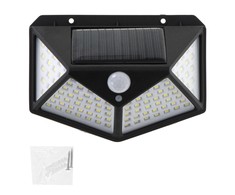 RoGer saulės lempa su halogeniniu 100 LED judesio jutikliu