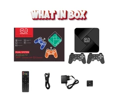 RoGer TV GameBox G5 Retro Game Console x2 Controlers / 64GB / 4K / 10 Emulators / 30000+ Games