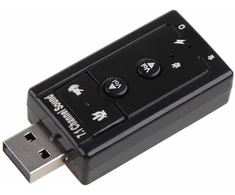 „RoGer“ USB garso plokštė su mikrofono įvestimi, virtuali 7.1