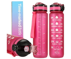 Gertuvė dviračiui 1000ml Time market bottle Rožinė