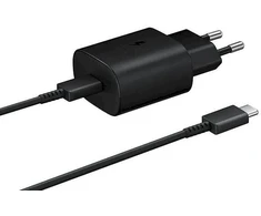 112803 EP-T1510EBE + EP-DA705BBE Samsung 15W kelioninis įkroviklis + USB-C/USB-C Data kabelis juodos spalvos (OOB Bulk)