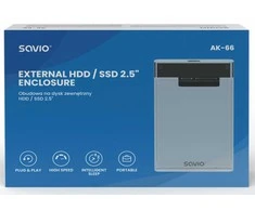 Išorinis Korpusas - Savio 2.5" USB 3.0 SSD Skaidrus
