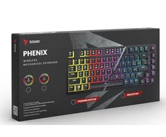 Klaviatūra SAVIO PHENIX Gateron Raudona Pro, Pudding