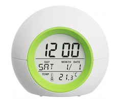 Setty alarm clock with LED light žalias