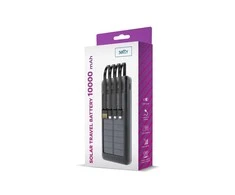 TelForceone "Setty" saulės energijos bankas SLR-100 10000 mAh, juodas