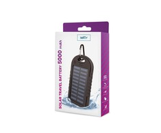 Setty saulės energijos išorinė baterija 5000 mAh SPBS-05 juoda