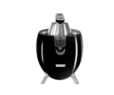 Sulčiaspaudė Citrusinė Spaudimo Mašina - Unold Citrus Press Power Juicy 300W, svirties rankena, 2 antgaliai, juoda sidabrinė