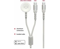 Swissten 2in1 belaidis įkroviklis, skirtas Apple Watch ir USB-C / USB-C / 1,2 m
