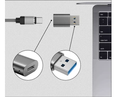 Adapteris USB Swissten 55500200 USB-A - USB-C Sidabrinė (55500200)
