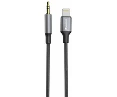 Adapteris AV Swissten Audio Adapteris Textile Lightning - 3.5mm Jack Cable 1.5m