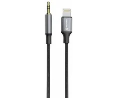 Adapteris AV Swissten Audio Adapteris Textile Lightning - 3.5mm Jack Cable 1.5m