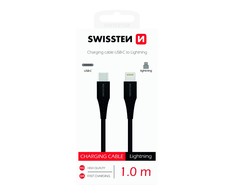 Swissten USB-C - Lightning 1.0m juoda