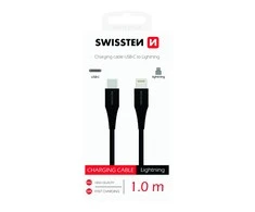 Swissten USB-C - Lightning 1.0m juoda