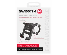 Swissten BM1 dviračio laikiklis, skirtas mobiliesiems 4-7"