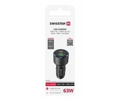 Swissten Car Charger USB-C PD / USB 63W