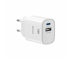 Swissten Edge GaN Travel Charger GaN USB-C PD 45W + USB-A 18W QC