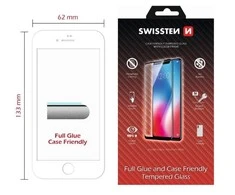 SWISSTEN FULL GLUE COLOUR FRAME CASE Draugiškas sklo pro Apple iPhone 7 &amp; 8 bílá