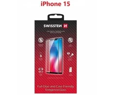 Swissten viso veido grūdintas stiklas, skirtas Apple iPhone 15