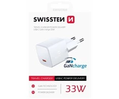 Swissten GaN USB-C 33W balta