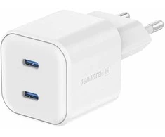 Swissten GaN PD 2x USB-C kelioninis įkroviklis 20W