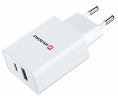 Swissten Travel 1x USB-C, 1x USB-A 30W