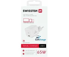 Swissten GaN Travel Charger USB-C 65W