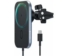 Swissten Magsafe Air Vent automobilio laikiklis su 15 W belaidžiu įkrovimu