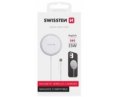 Įkroviklis Swissten Swissten Mag Stick Belaidis įkroviklis 15W Apple "iPhone" (suderinamas su MagSafe)