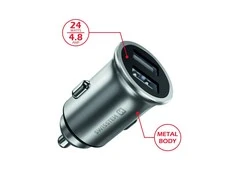 Swissten Metal Premium automobilinis įkroviklis 2 x USB / 4.8A