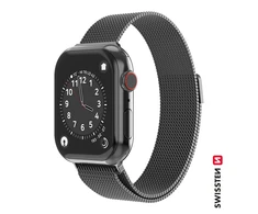 Swissten Išmaniojo laikrodžio Apple 1/2/3/4/5/6/SE dirželis, Juodos spalvos, 38/40mm