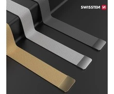 Swissten metalinis dirželis, skirtas Apple Watch 1/2/3/4/5/6/SE / 42-44 mm, Juodos spalvos