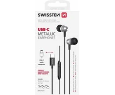 Swissten Metallic USB-C Ausinės