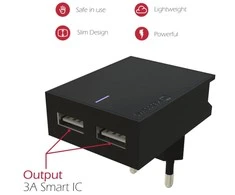 Swissten įkroviklis 2x USB-A 3 A (22046000)