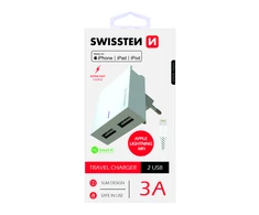 Swissten įkroviklis 2x USB-A 3 A (22045000)
